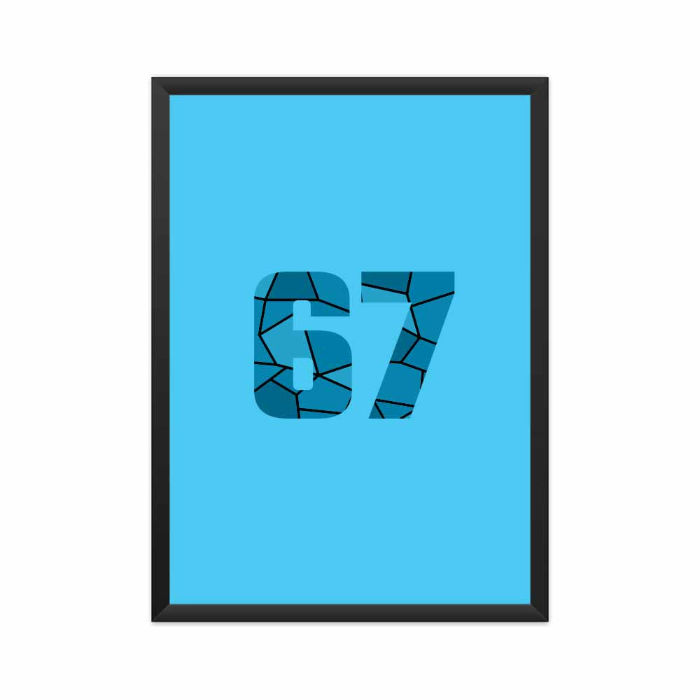 67 Number Framed Poster