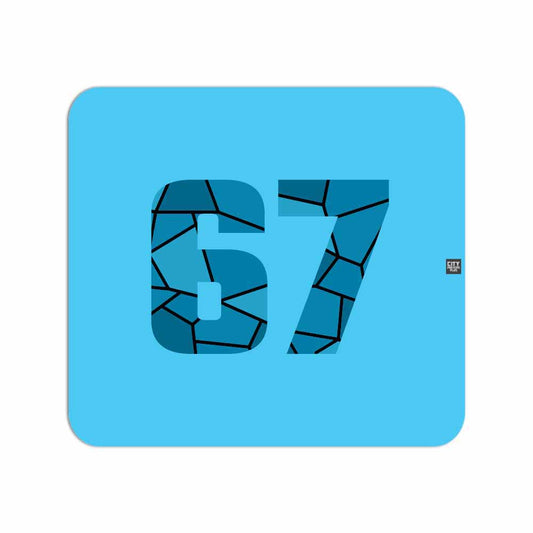 67 Number Mousepad (Sky Blue)