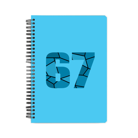 67 Number Notebook (Sky Blue, A5 Size, 100 Pages, Ruled, 6 Pack)