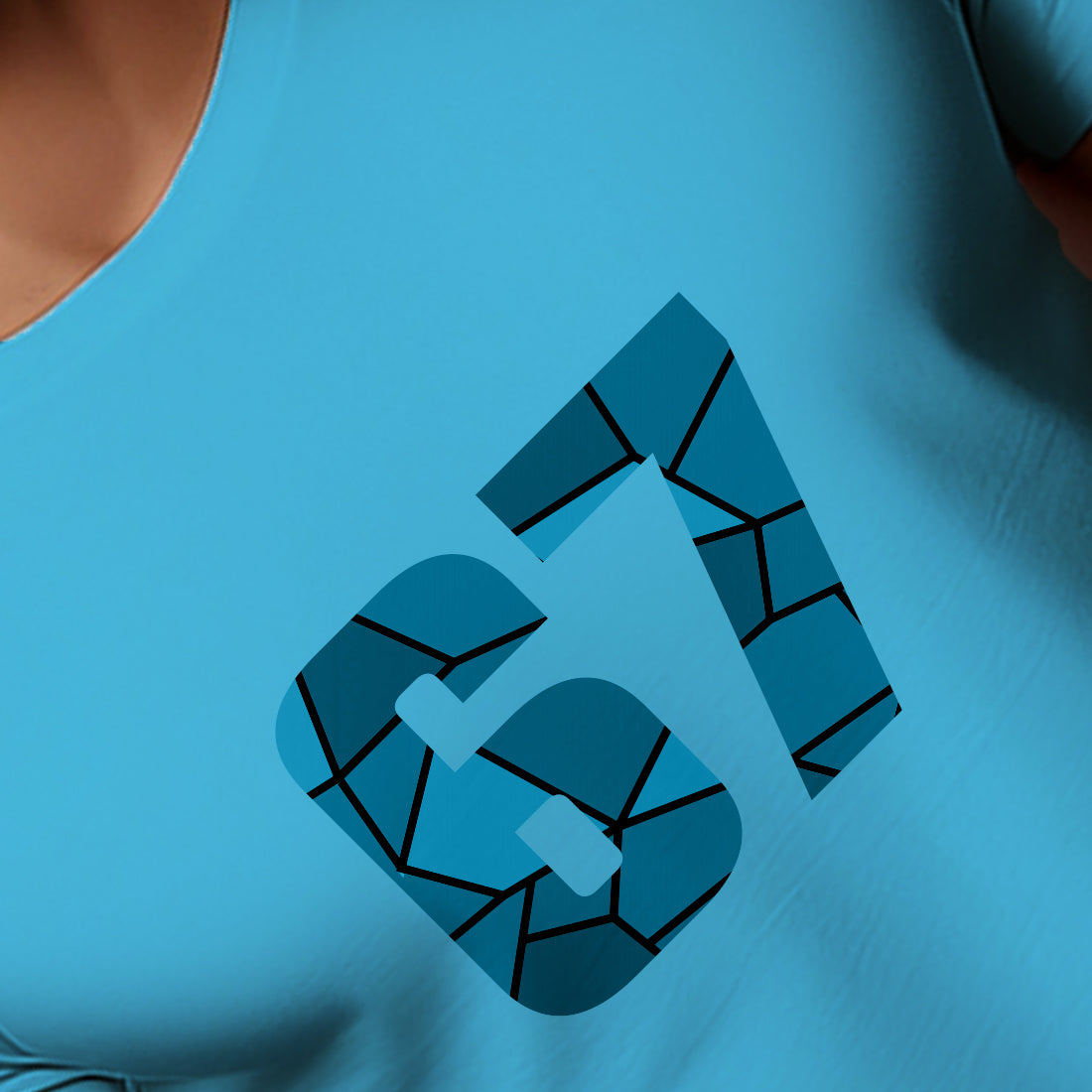67 Number Men Unisex T-Shirt | Custom Number Graphic Tee (Sky Blue)