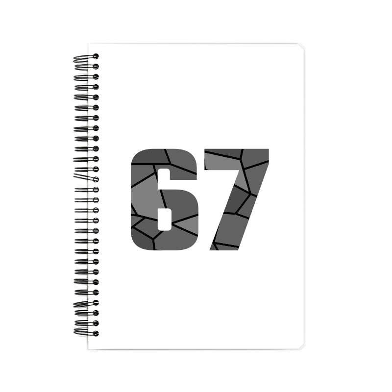 67 Number Notebook (White, A5 Size, 100 Pages, Ruled, 6 Pack)