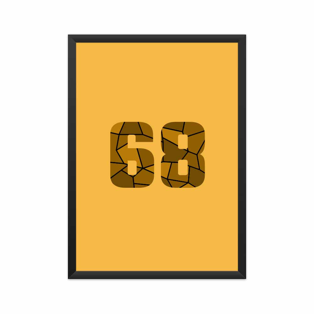 68 Number Framed Poster