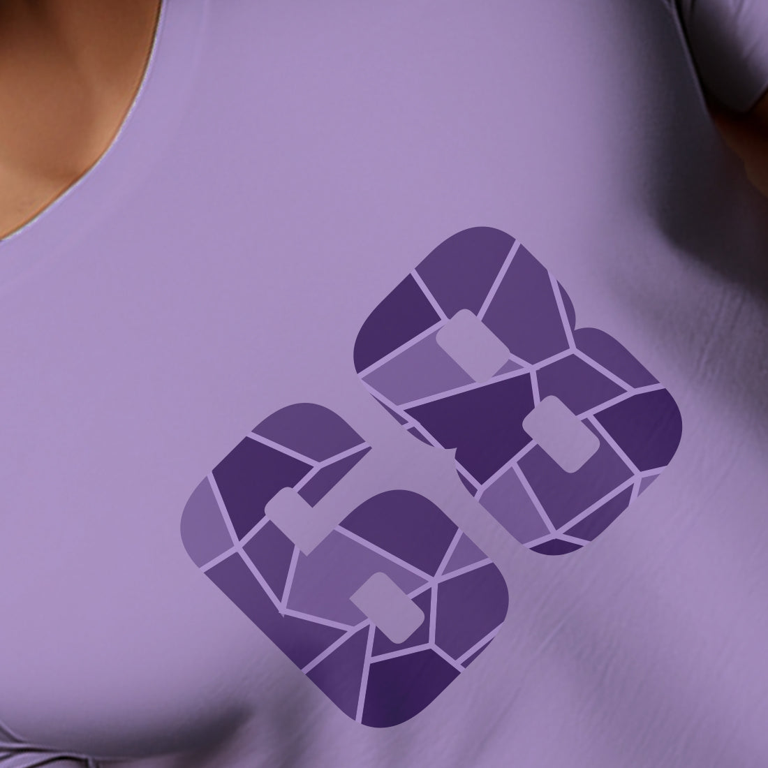 68 Number Men Unisex T-Shirt | Custom Number Graphic Tee (Iris Lavender)