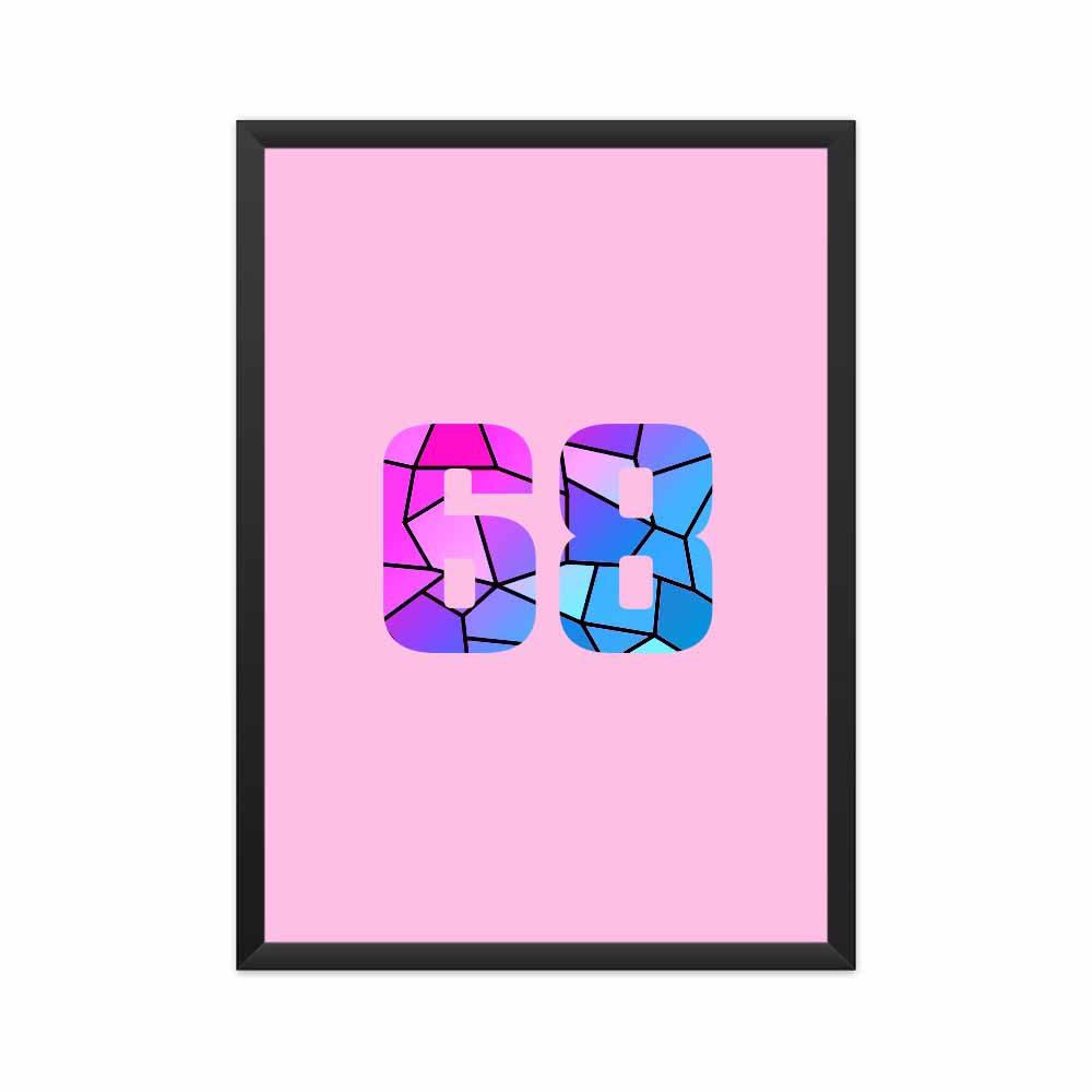 68 Number Framed Poster