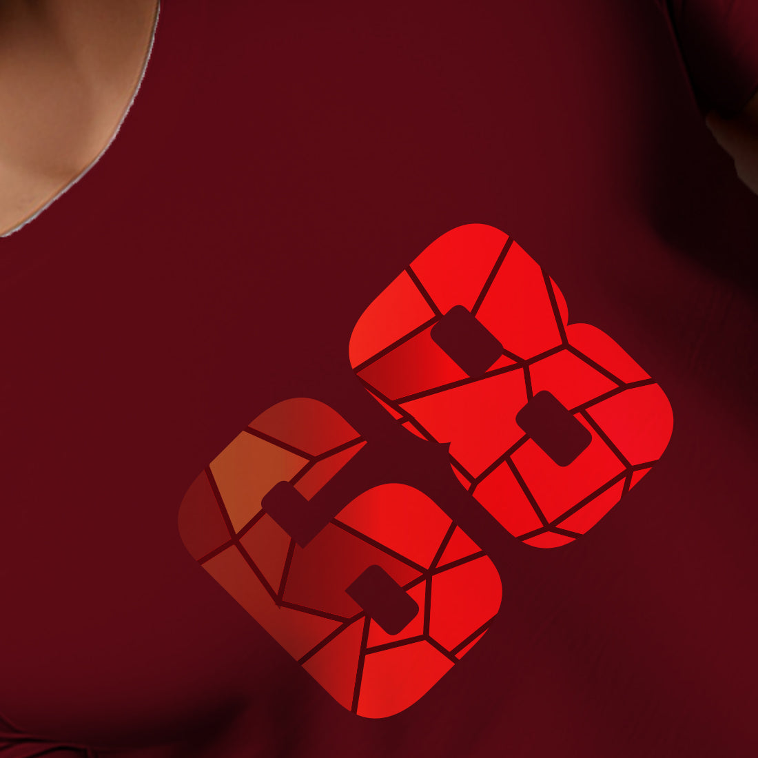 68 Number Men Unisex T-Shirt | Custom Number Graphic Tee (Maroon)