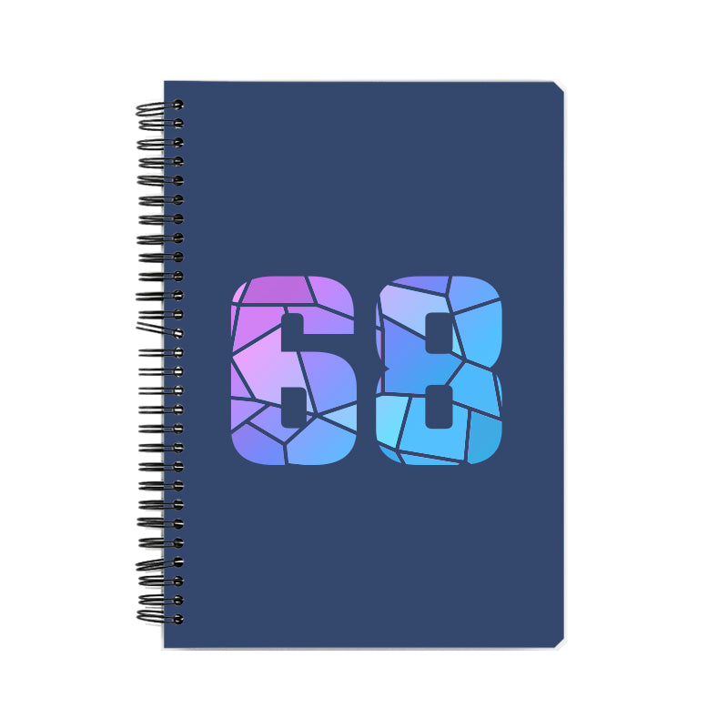 68 Number Notebook (Navy Blue, A5 Size, 100 Pages, Ruled, 6 Pack)