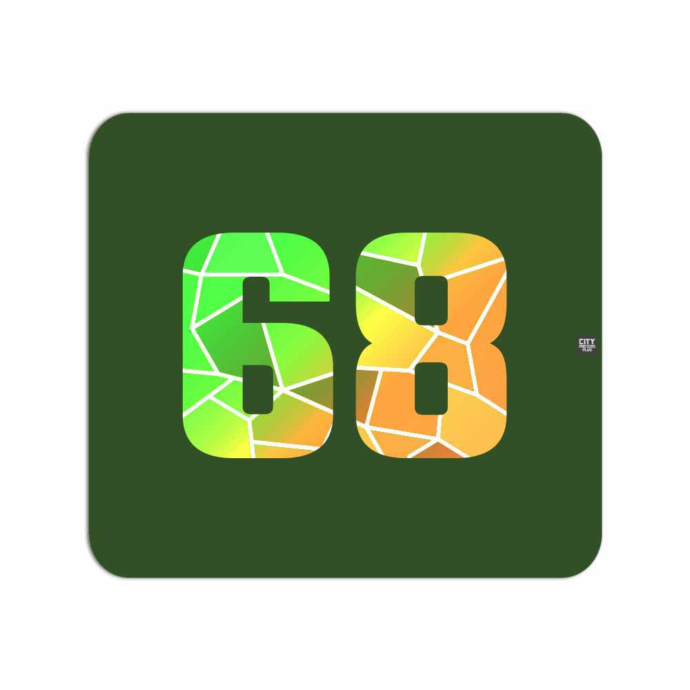 68 Number Mousepad (Olive Green)