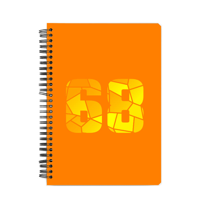 68 Number Notebook (Orange, A5 Size, 100 Pages, Ruled, 6 Pack)