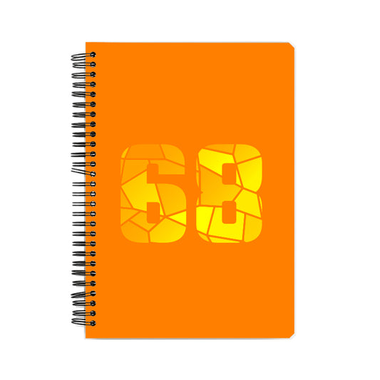 68 Number Notebook (Orange, A5 Size, 100 Pages, Ruled, 6 Pack)