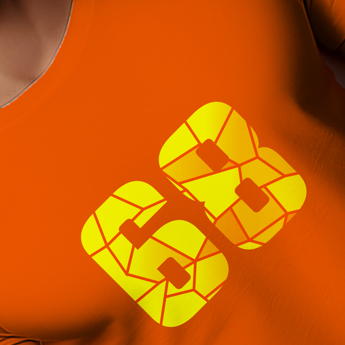 68 Number Men Unisex T-Shirt | Custom Number Graphic Tee (Orange)