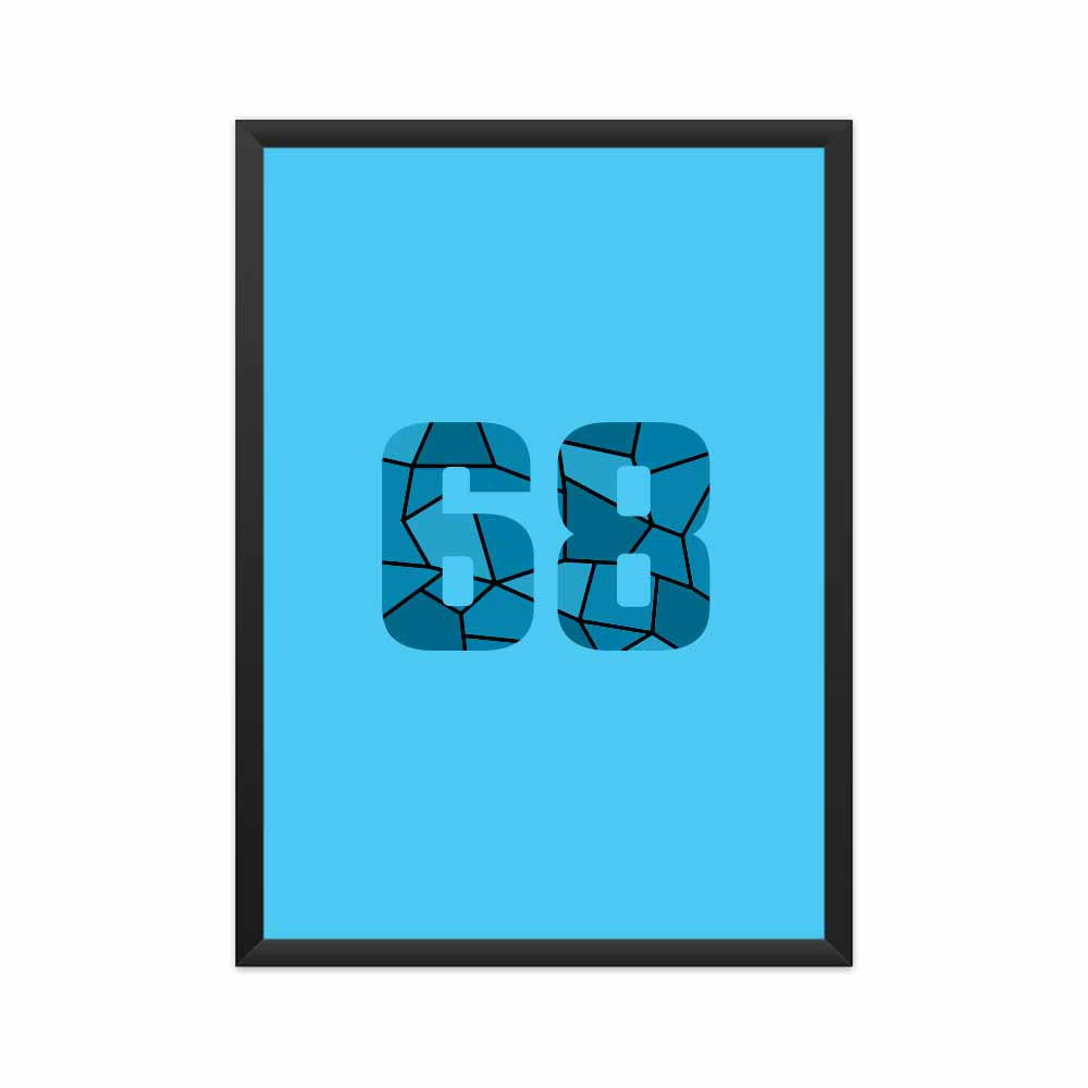 68 Number Framed Poster