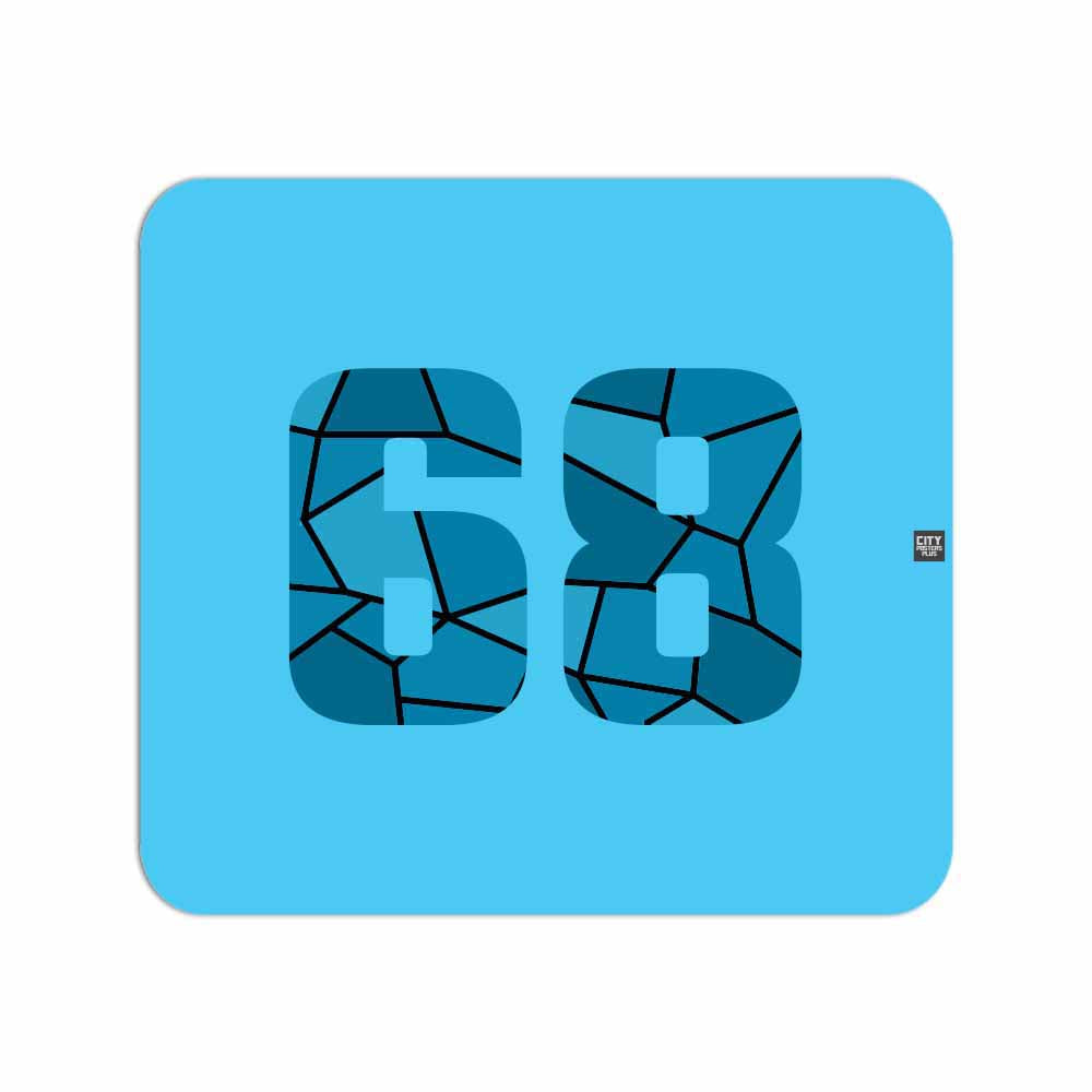 68 Number Mousepad (Sky Blue)
