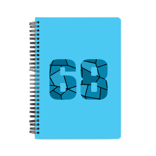 68 Number Notebook (Sky Blue, A5 Size, 100 Pages, Ruled, 6 Pack)