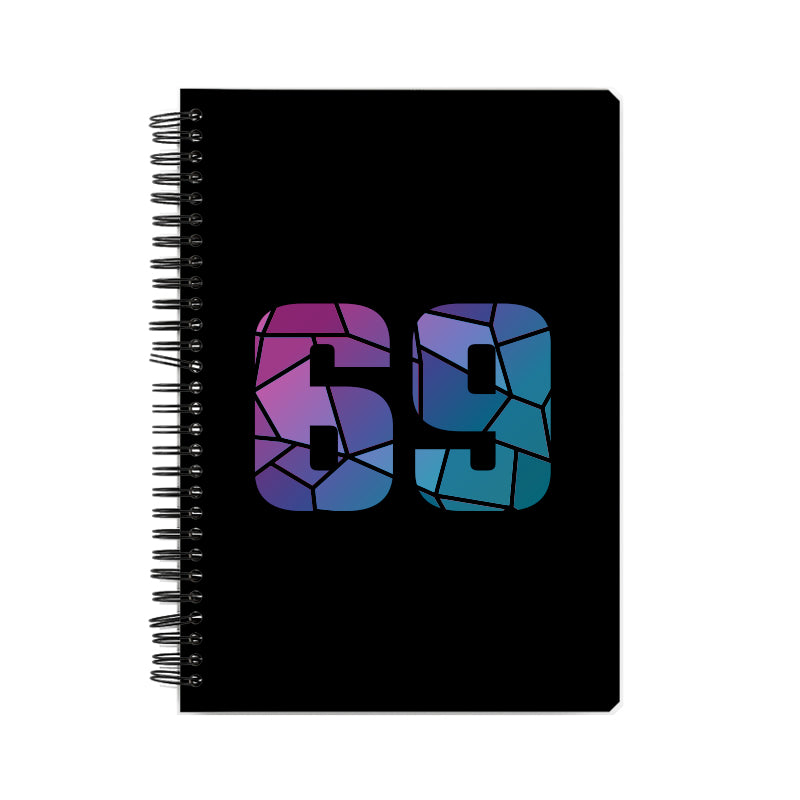 69 Number Notebook (Black, A5 Size, 100 Pages, Ruled, 6 Pack)