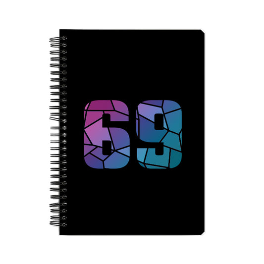 69 Number Notebook (Black, A5 Size, 100 Pages, Ruled, 6 Pack)