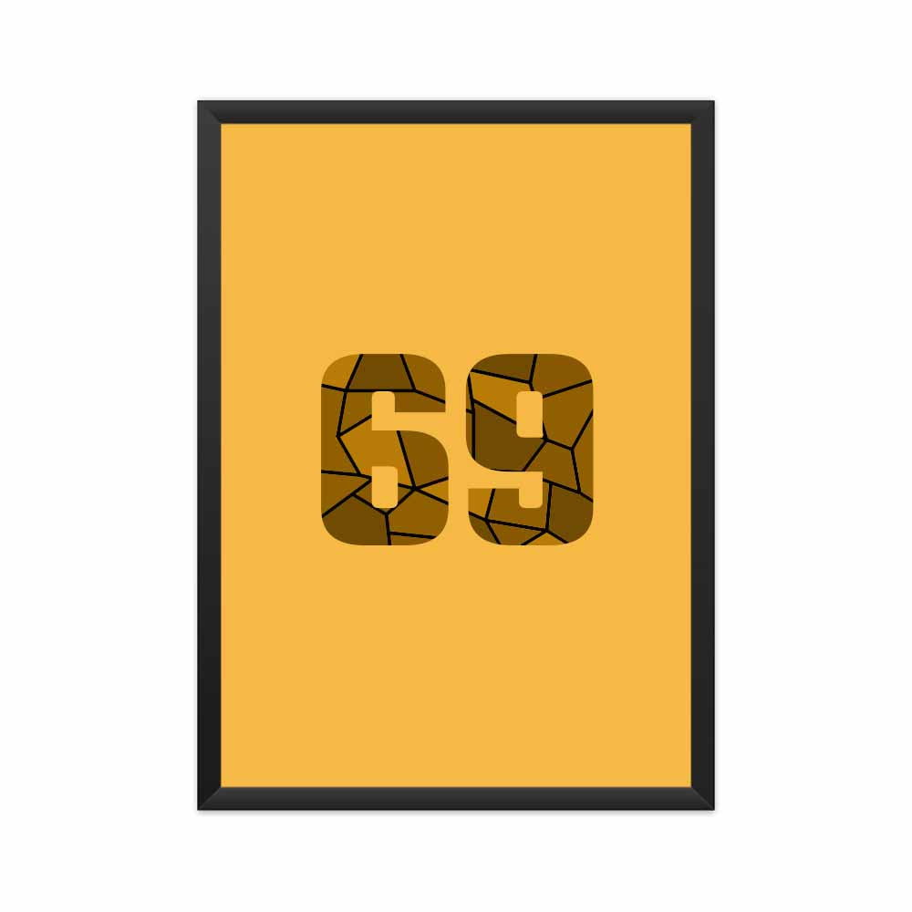 69 Number Framed Poster