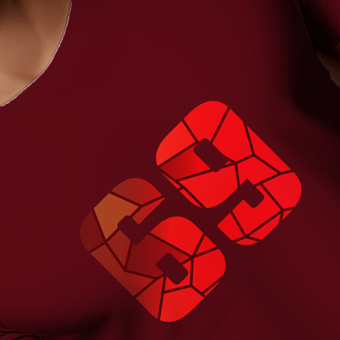 69 Number Men Unisex T-Shirt | Custom Number Graphic Tee (Maroon)