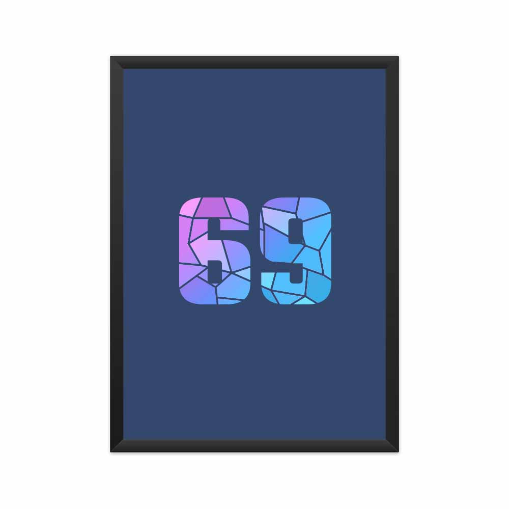 69 Number Framed Poster