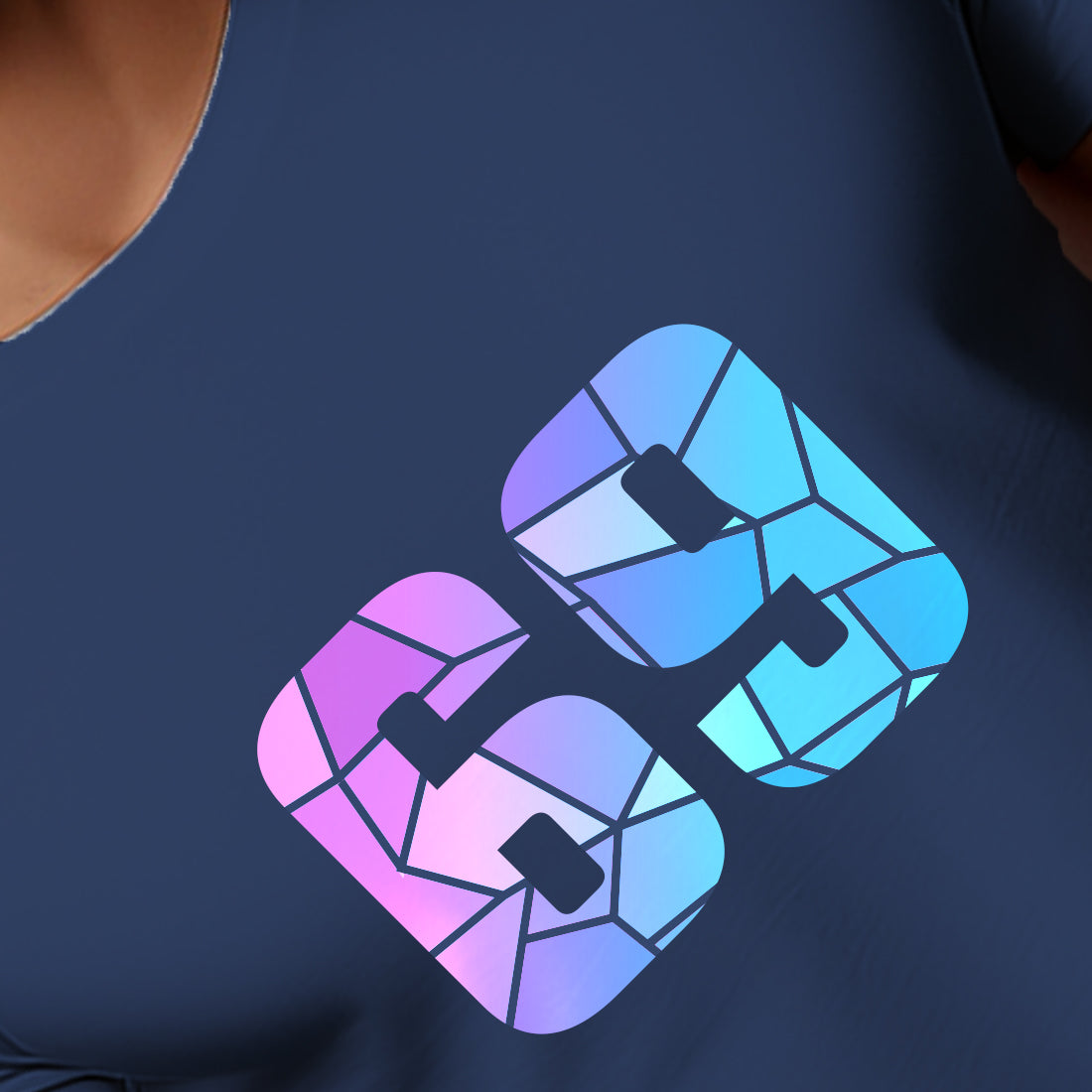 69 Number Men Unisex T-Shirt | Custom Number Graphic Tee (Navy Blue)