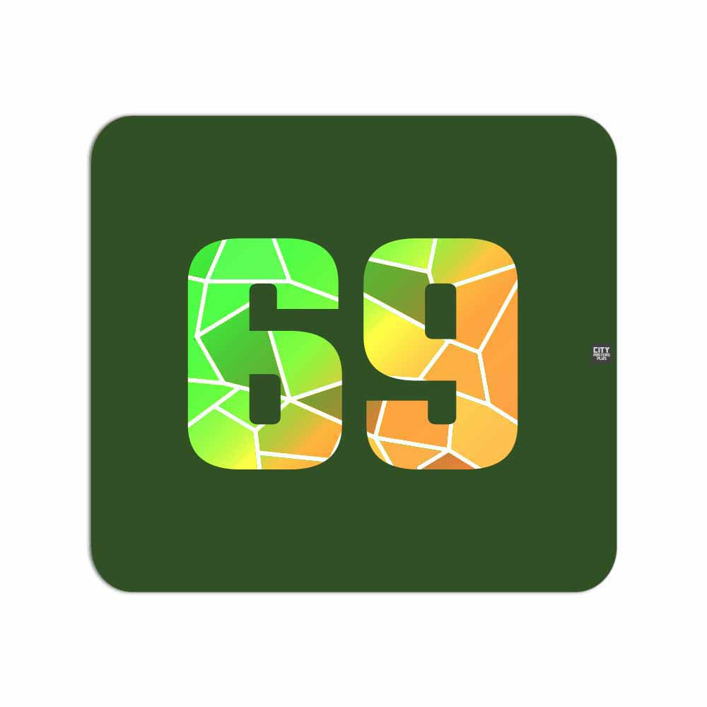 69 Number Mousepad (Olive Green)