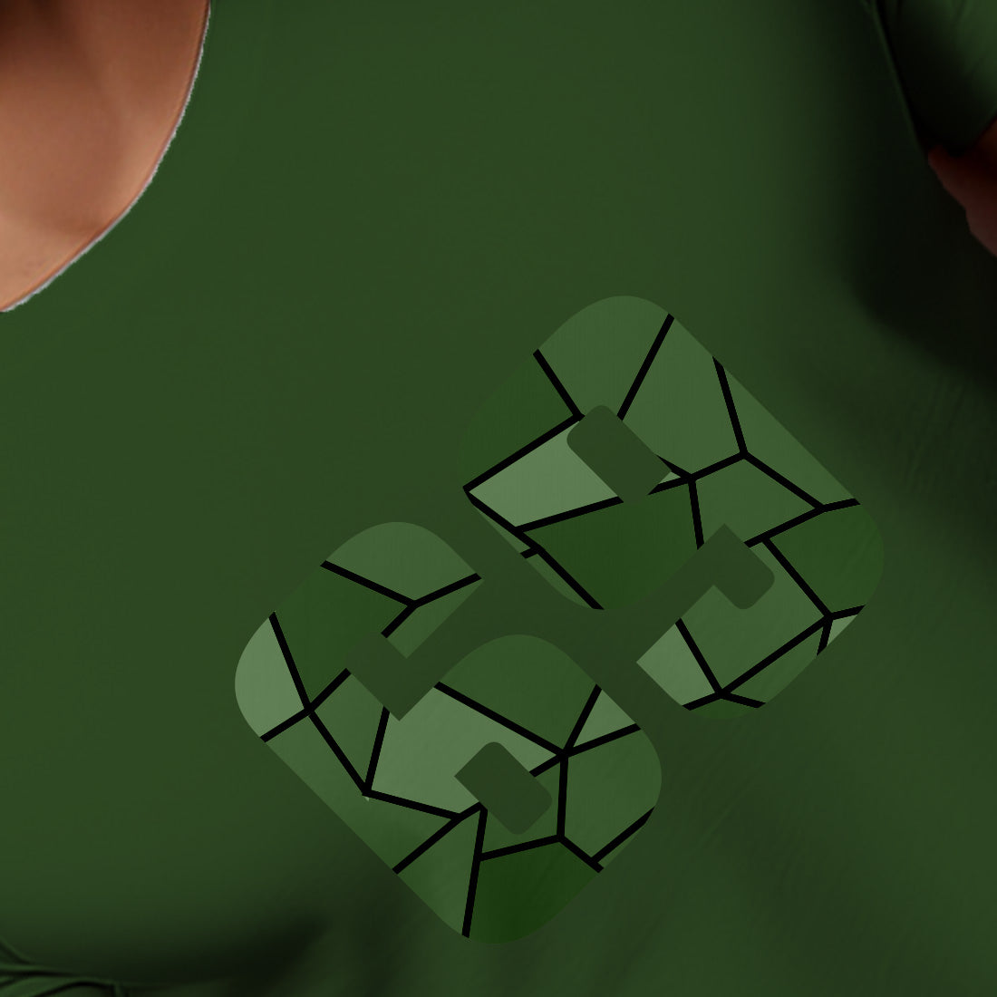 69 Number Men Unisex T-Shirt | Custom Number Graphic Tee (Olive Green)