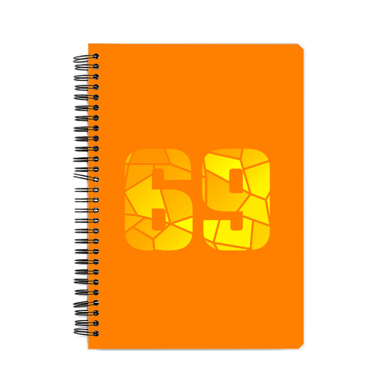 69 Number Notebook (Orange, A5 Size, 100 Pages, Ruled, 6 Pack)