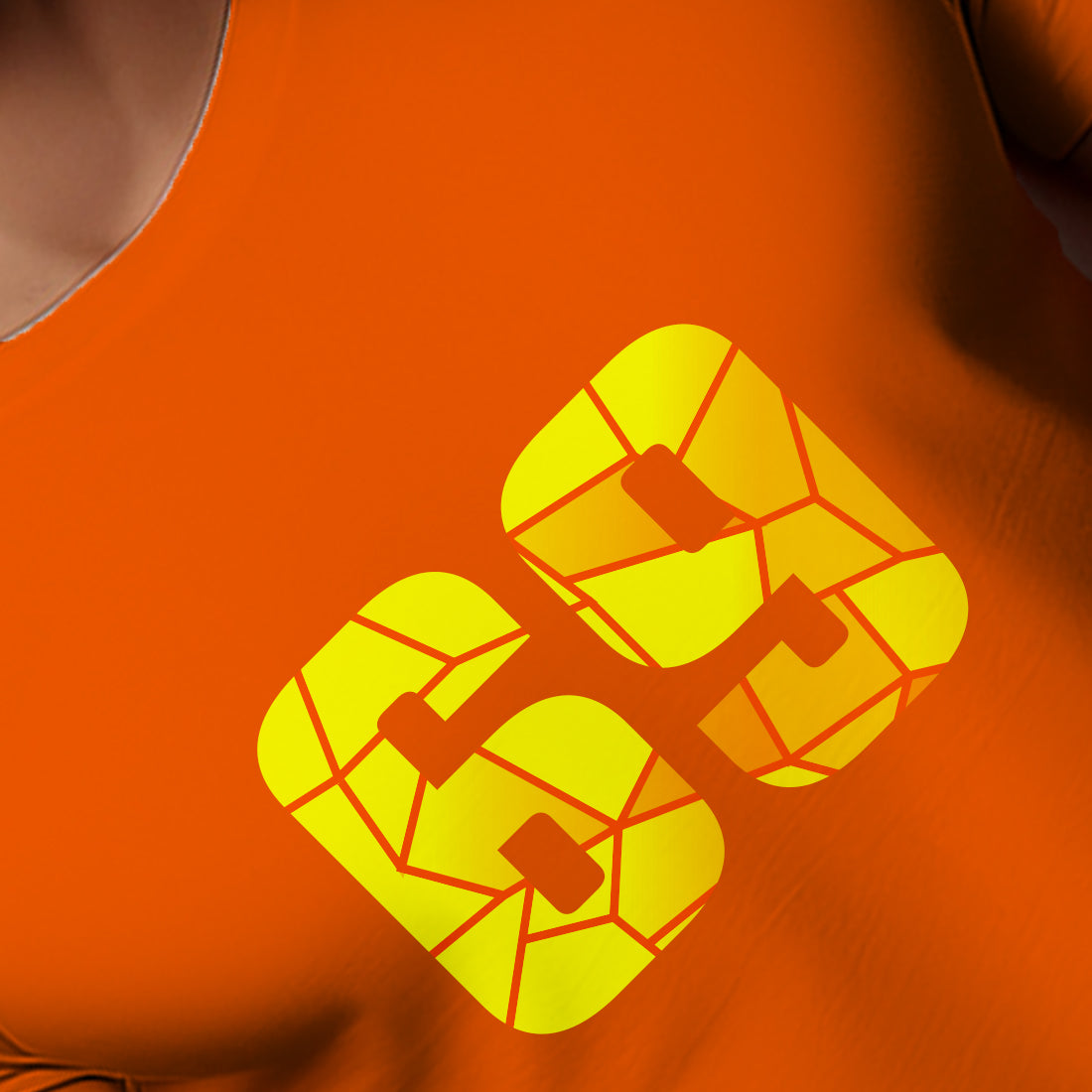 69 Number Men Unisex T-Shirt | Custom Number Graphic Tee (Orange)