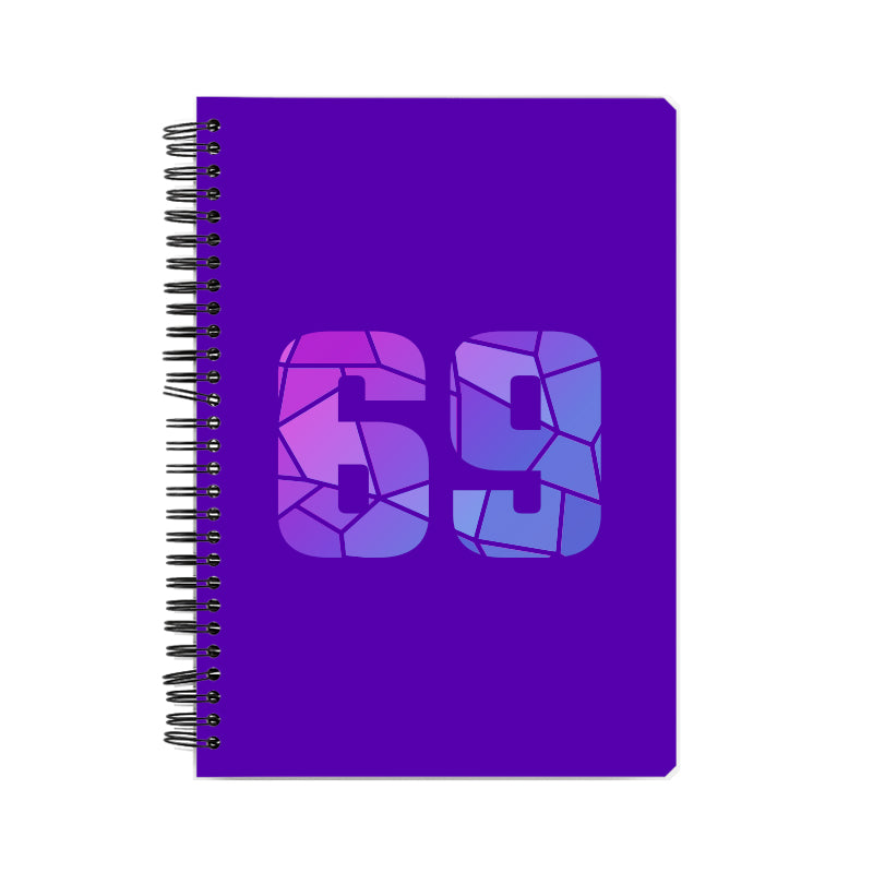 69 Number Notebook (Purple, A5 Size, 100 Pages, Ruled, 6 Pack)