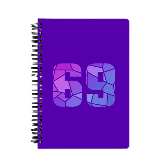 69 Number Notebook (Purple, A5 Size, 100 Pages, Ruled, 6 Pack)