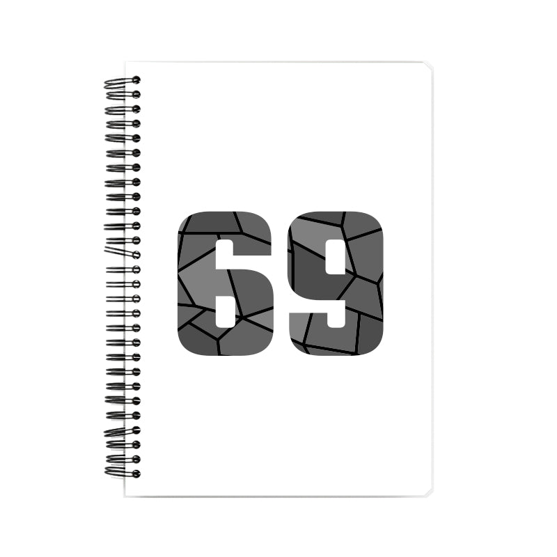 69 Number Notebook (White, A5 Size, 100 Pages, Ruled, 6 Pack)