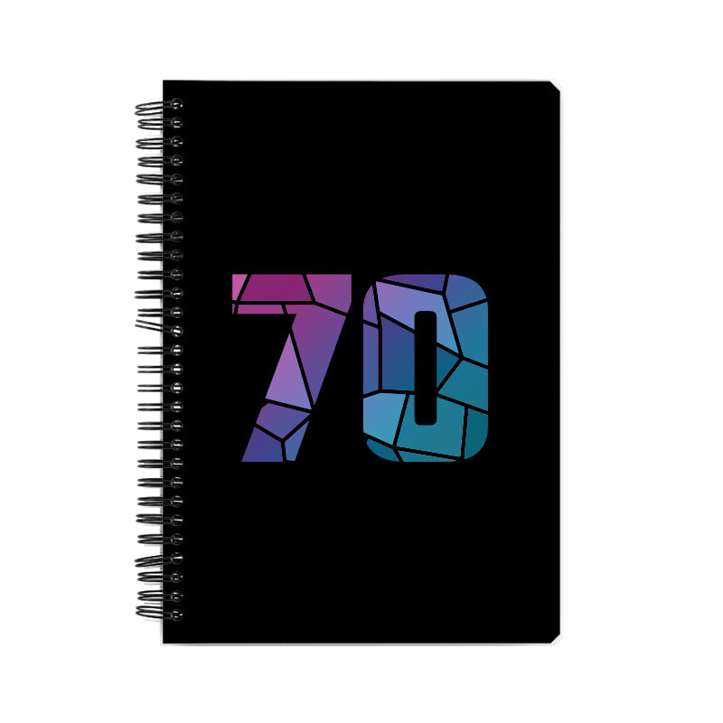 70 Number Notebook (Black, A5 Size, 100 Pages, Ruled, 6 Pack)