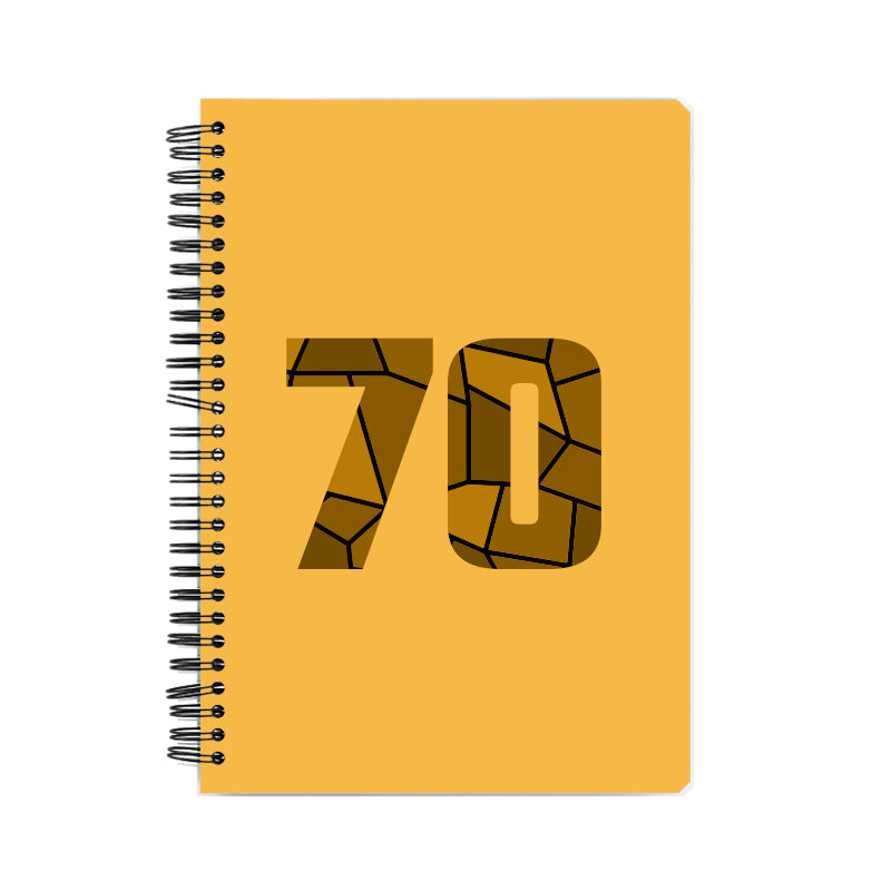 70 Number Notebook (Golden Yellow, A5 Size, 100 Pages, Ruled, 6 Pack)