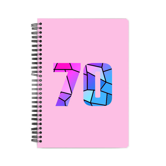 70 Number Notebook (Light Pink, A5 Size, 100 Pages, Ruled, 6 Pack)