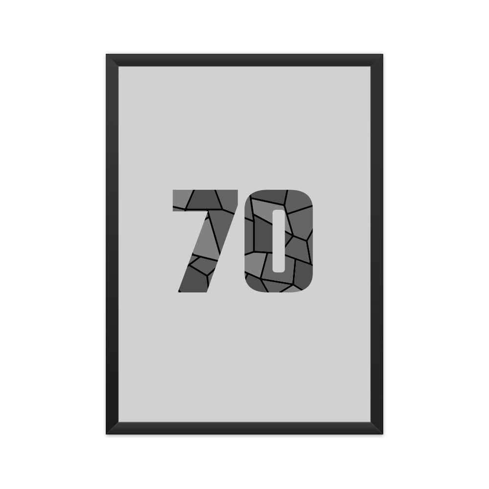 70 Number Framed Poster