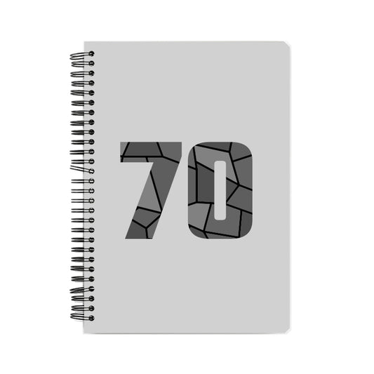 70 Number Notebook (Melange Grey, A5 Size, 100 Pages, Ruled, 6 Pack)