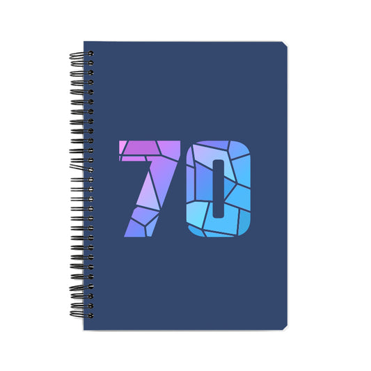 70 Number Notebook (Navy Blue, A5 Size, 100 Pages, Ruled, 6 Pack)