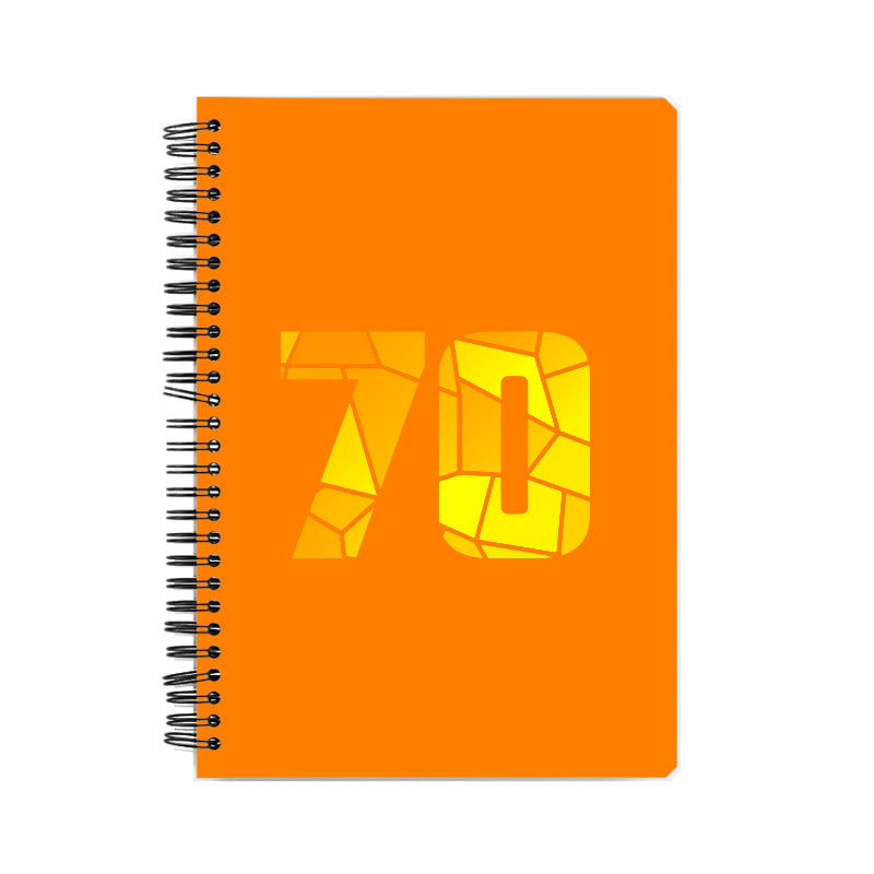 70 Number Notebook (Orange, A5 Size, 100 Pages, Ruled, 6 Pack)