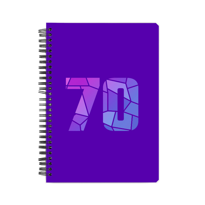 70 Number Notebook (Purple, A5 Size, 100 Pages, Ruled, 6 Pack)