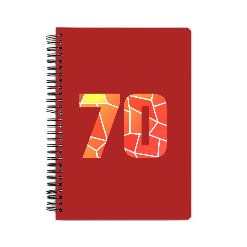 70 Number Notebook (Red, A5 Size, 100 Pages, Ruled, 6 Pack)