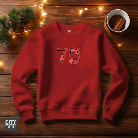 70 Number Unisex Sweatshirt (Red)
