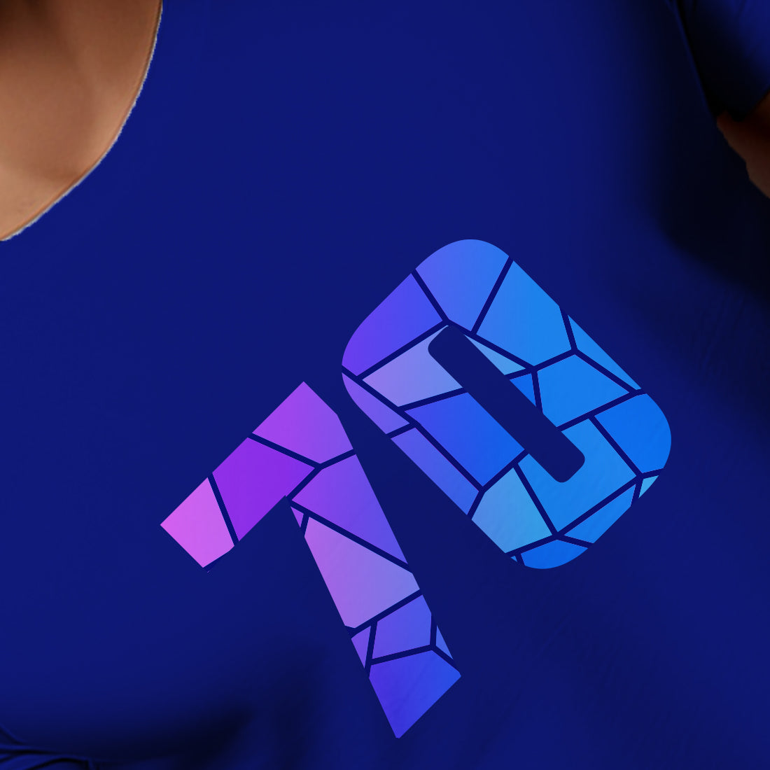 70 Number Men Unisex T-Shirt | Custom Number Graphic Tee (Royal Blue)
