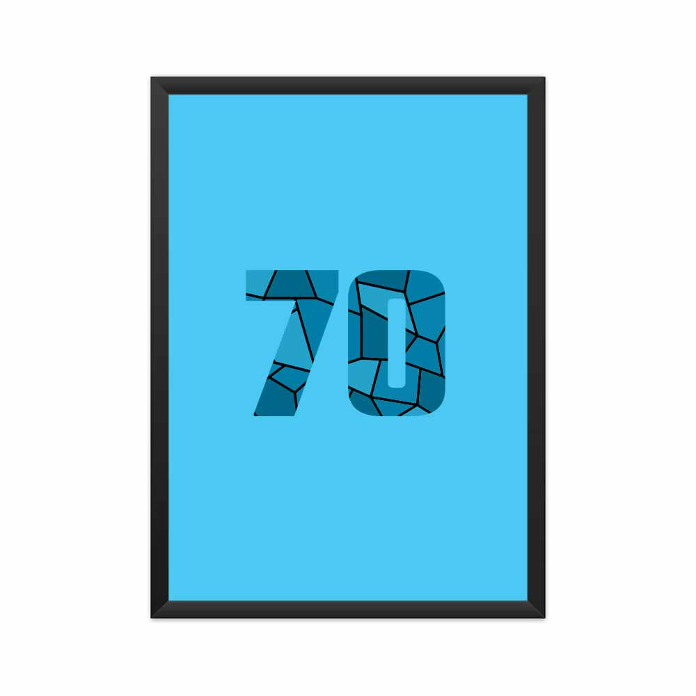 70 Number Framed Poster