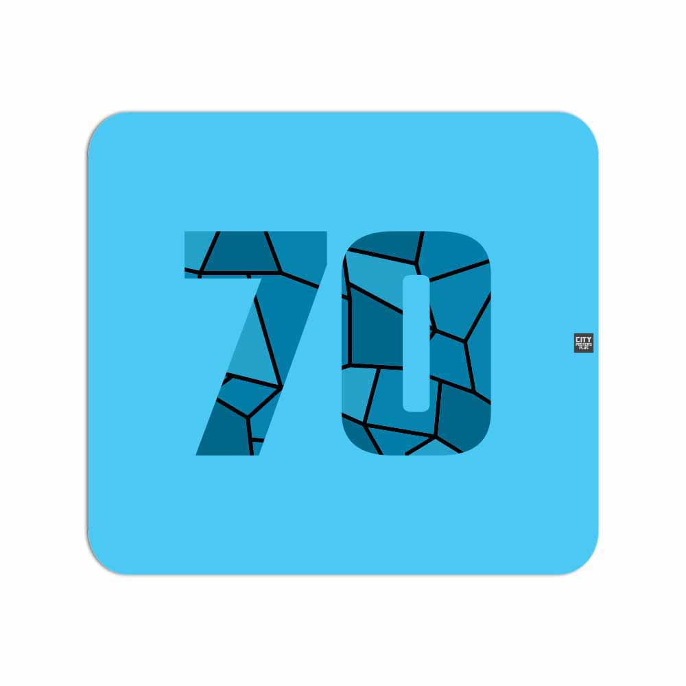 70 Number Mousepad (Sky Blue)