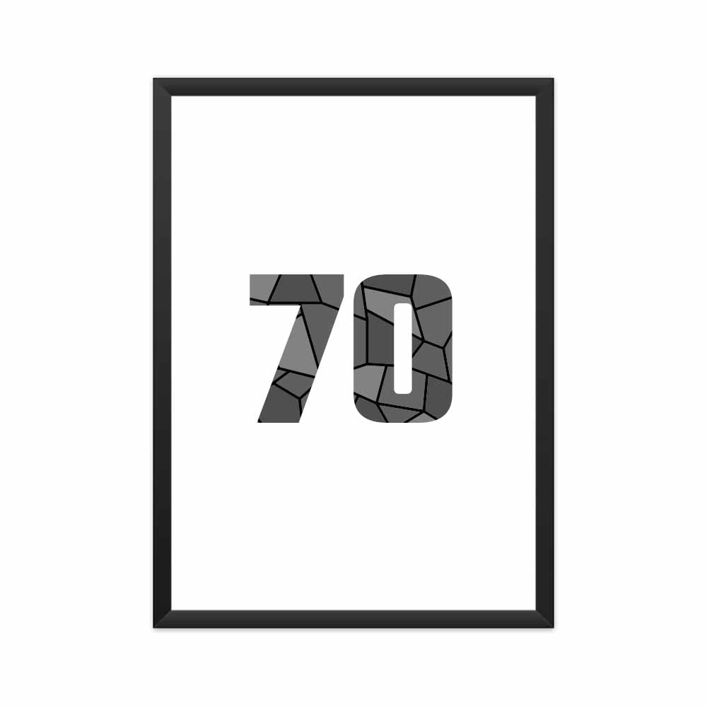 70 Number Framed Poster