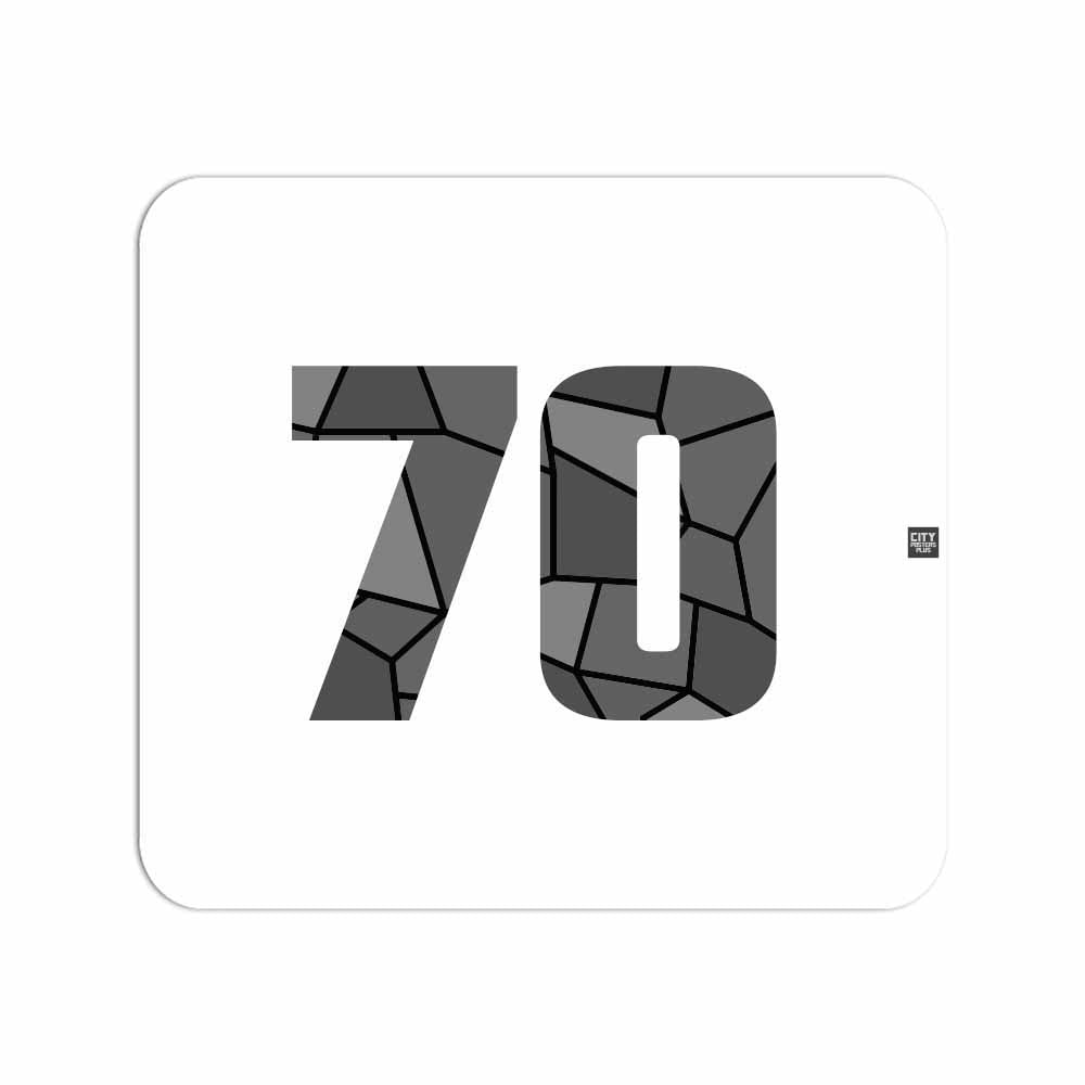 70 Number Mousepad (White)