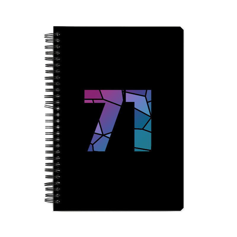 71 Number Notebook (Black, A5 Size, 100 Pages, Ruled, 6 Pack)