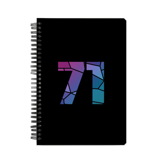 71 Number Notebook (Black, A5 Size, 100 Pages, Ruled, 6 Pack)