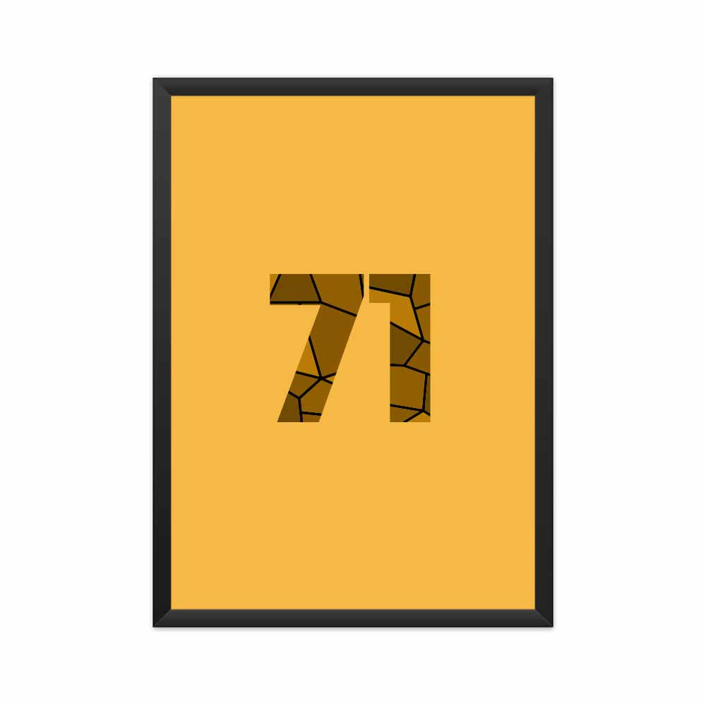 71 Number Framed Poster