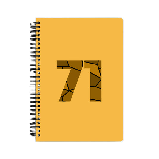 71 Number Notebook (Golden Yellow, A5 Size, 100 Pages, Ruled, 6 Pack)