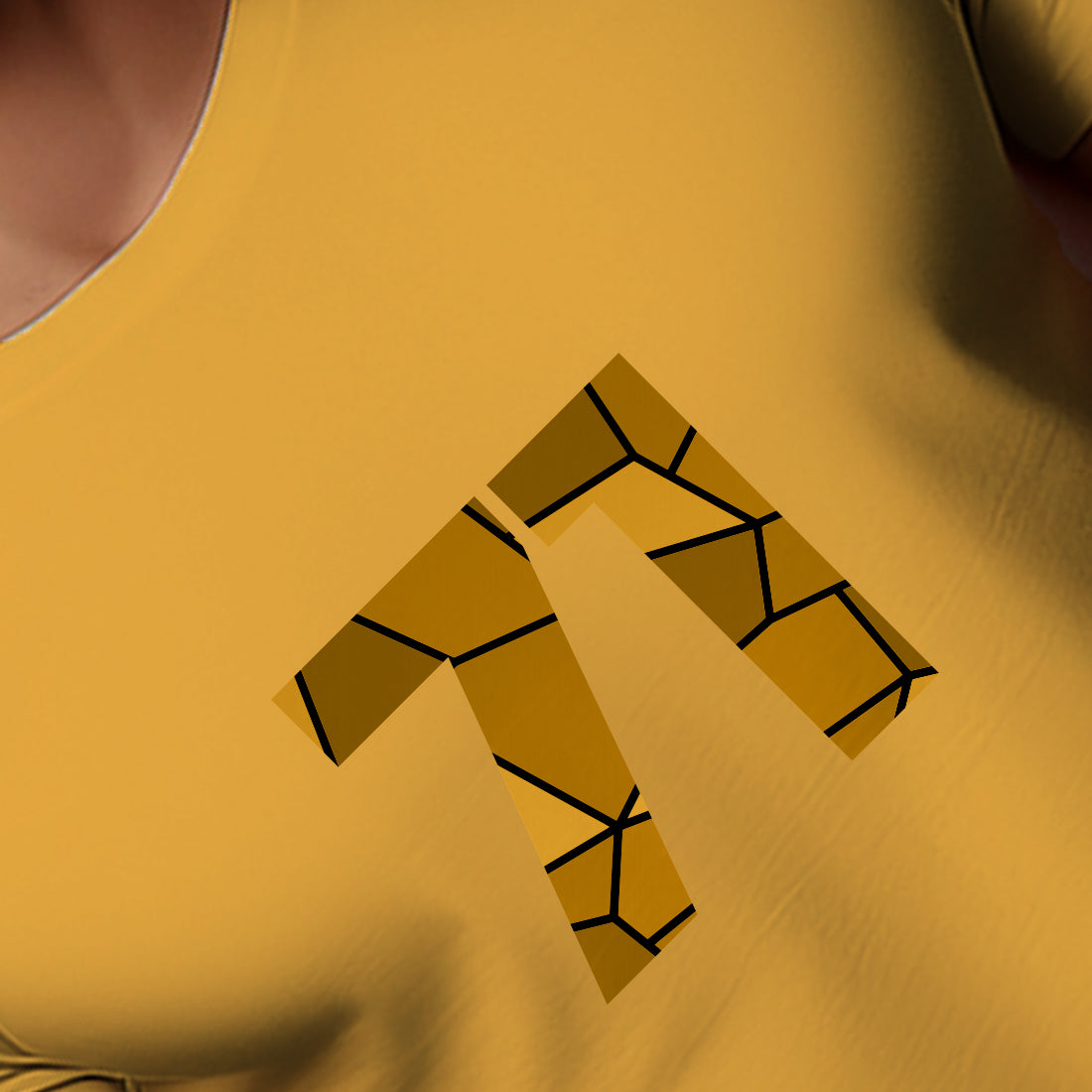 71 Number Men Unisex T-Shirt | Custom Number Graphic Tee (Golden Yellow)